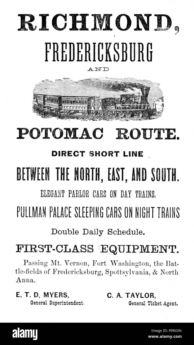 301 Chataigne della città di Alessandria Directory - Richmond, Fredericksburg e Potomac rotta Foto Stock