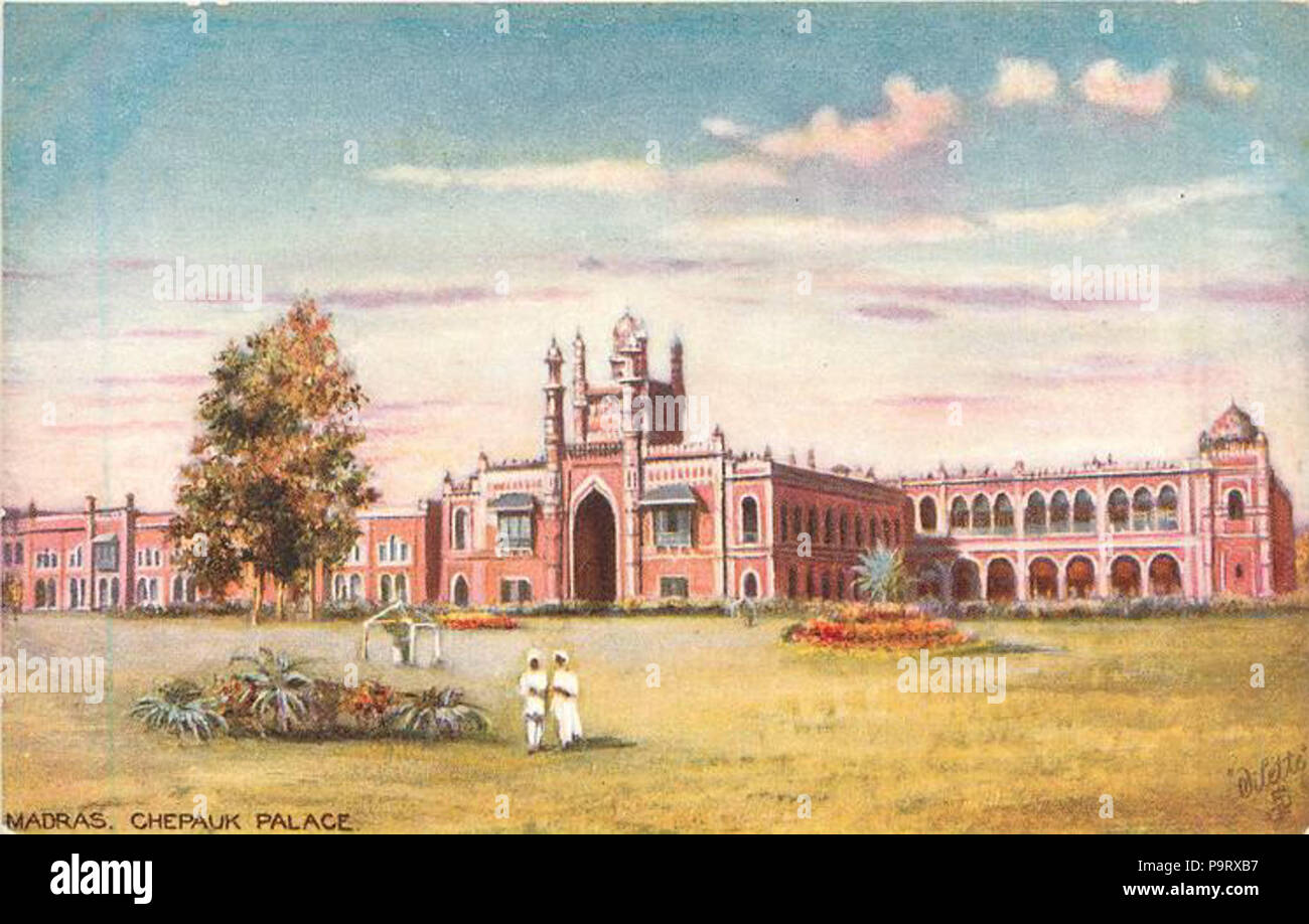 303 Chepauk Palace, Madras - inserimenti Oilette (1907) Foto Stock