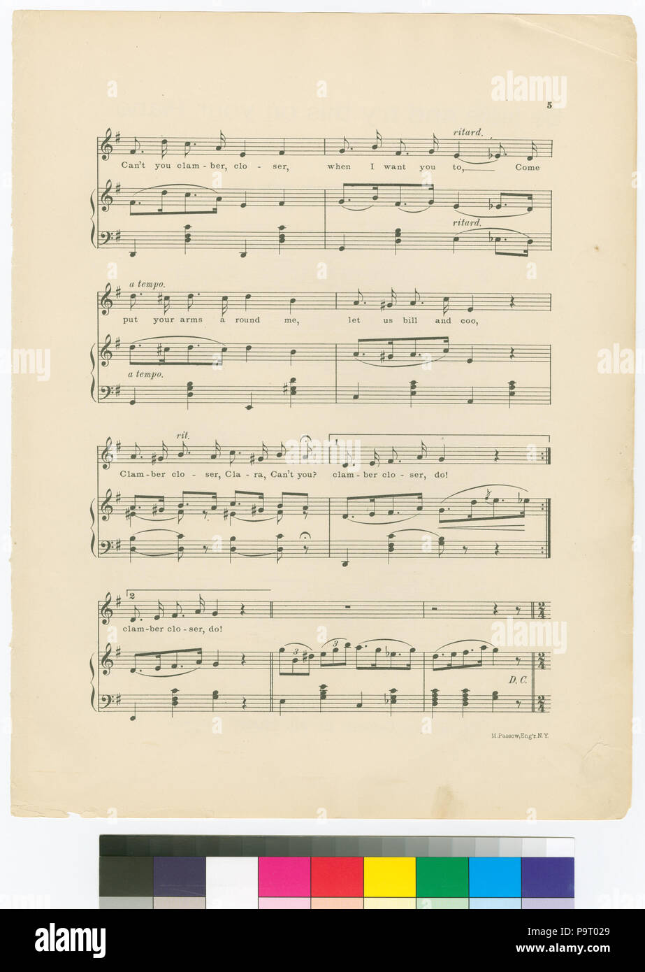 317 arrampicarsi più vicina Clara (NYPL ADE-454119-1700598) Foto Stock