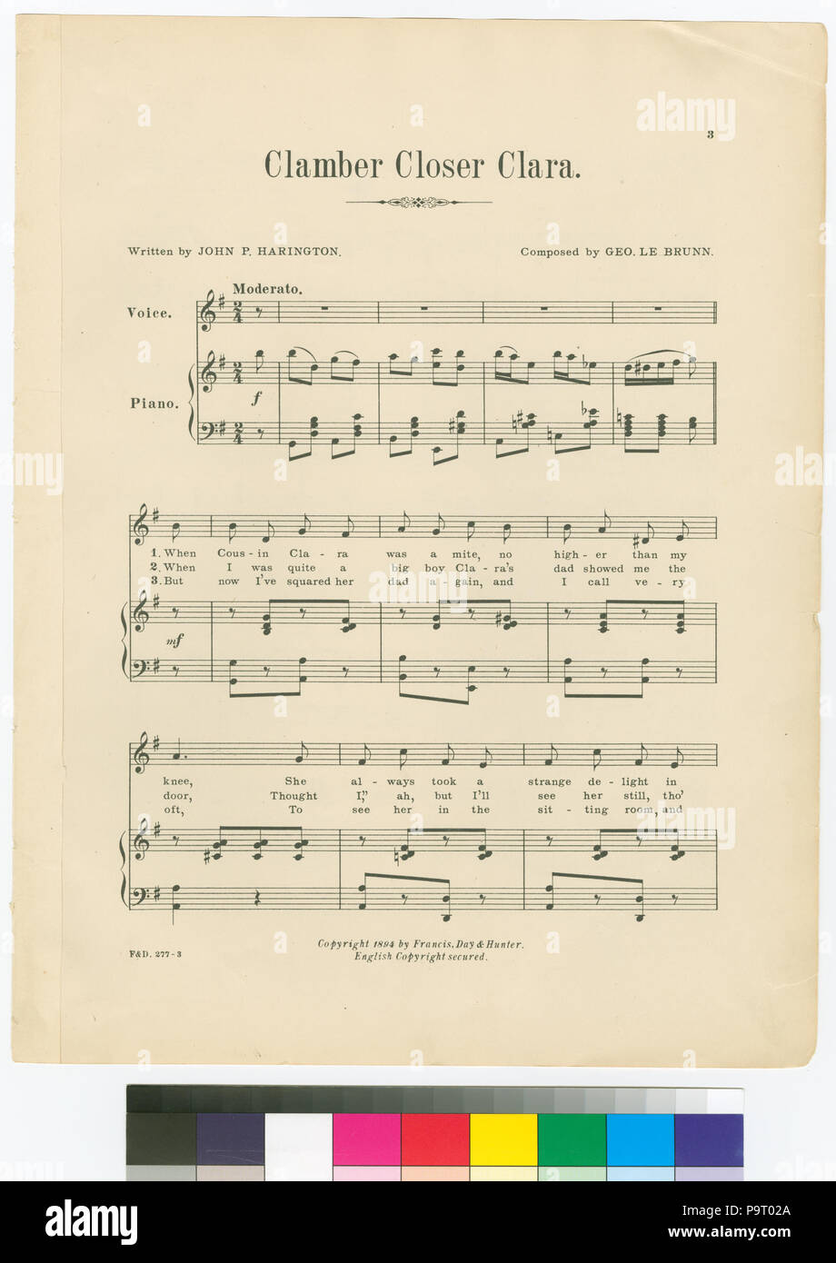 317 arrampicarsi più vicina Clara (NYPL ADE-454119-1700596) Foto Stock