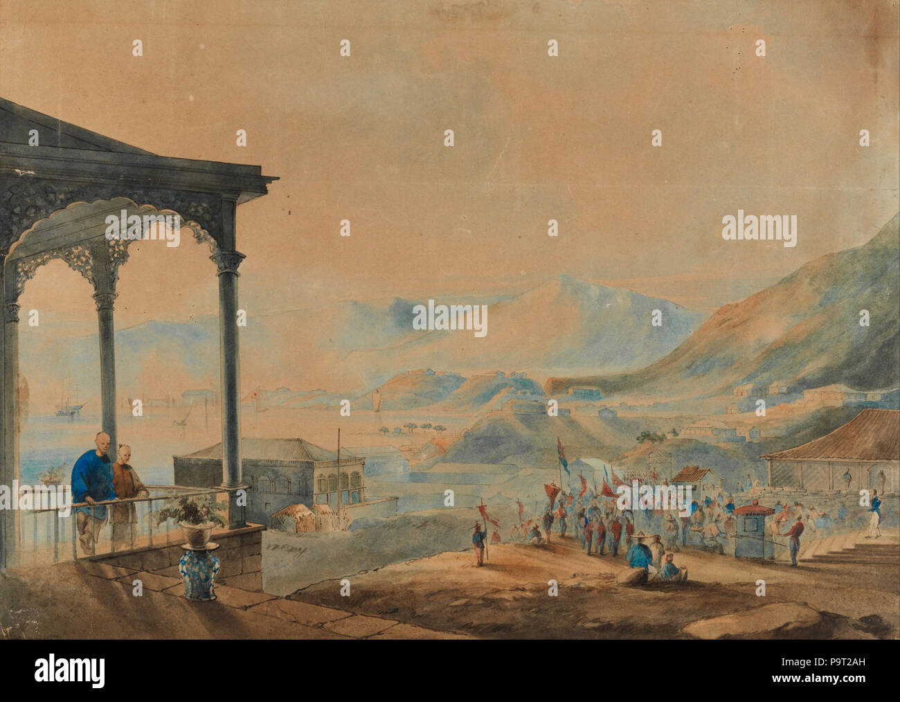 248 ufficiali britannici di saluto i mandarini cinesi - Foto Stock