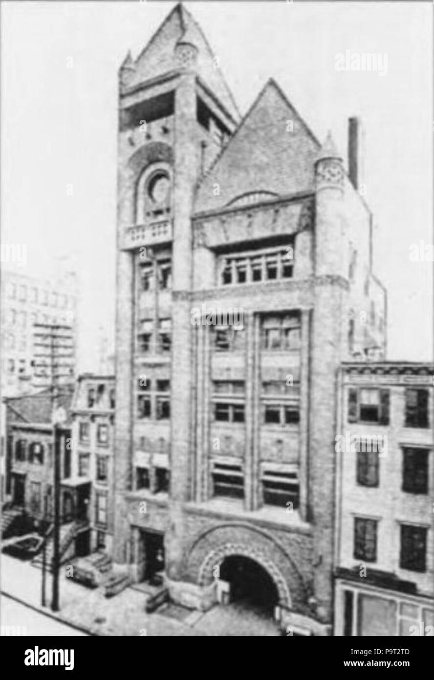 . Inglese: Brooklyn Fire sede da una cartolina c. 1905-07 stampato da Brooklyn Daily Eagle. Tinta artificiale rimosso. circa 1905-07 251 Brooklyn Fire sede cartolina Foto Stock