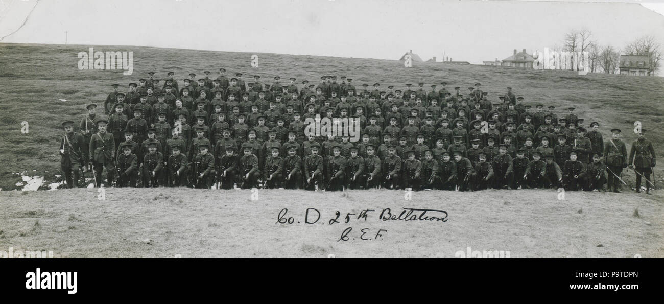 341 società D XXV battaglione canadese forza expeditionary (HS85-10-29979) Foto Stock