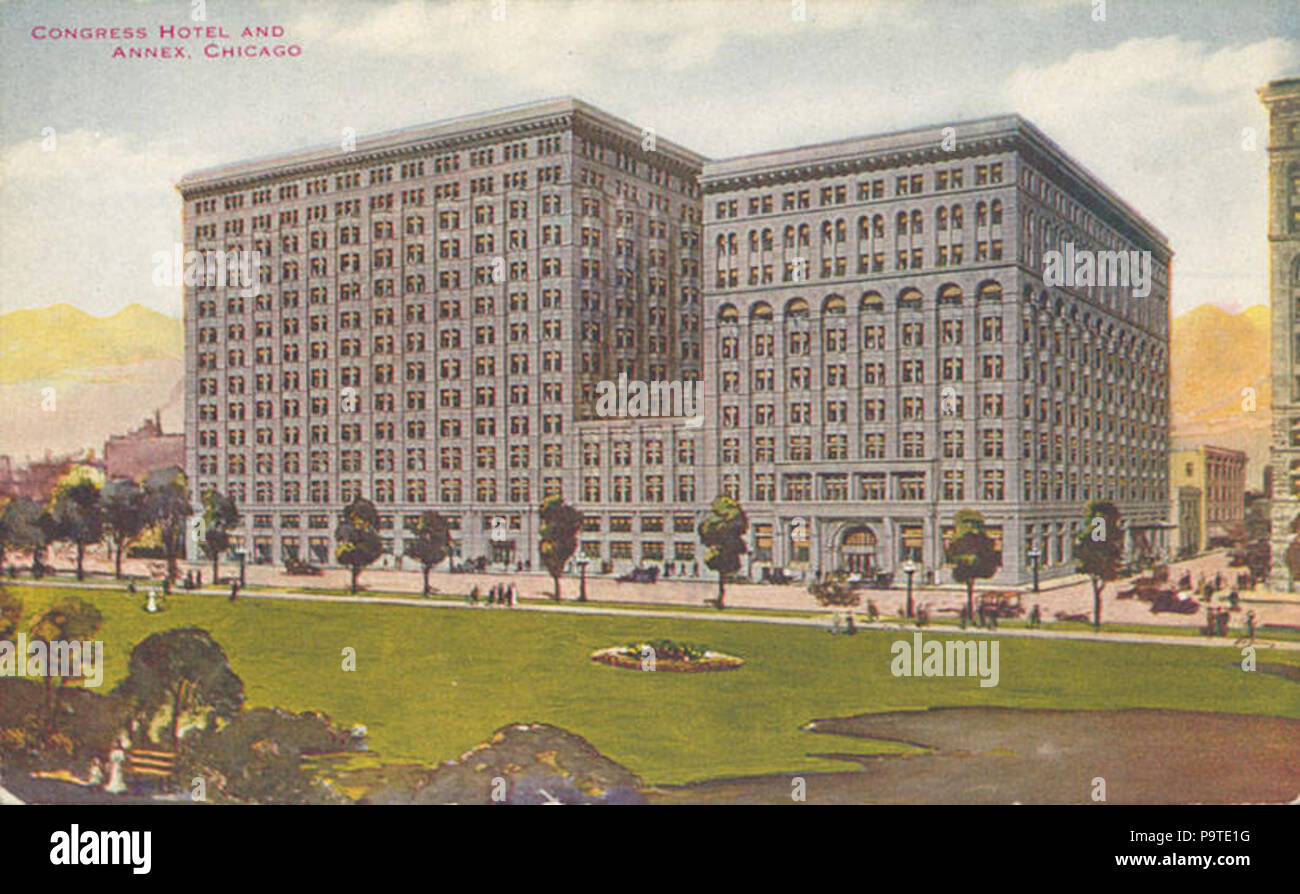 344 Congress Hotel e Allegato, Chicago (BNI 415825) Foto Stock