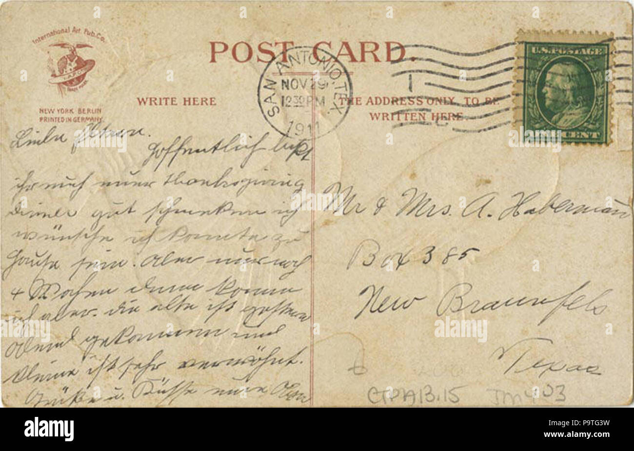 349 cordiali saluti di ringraziamento, due tacchini (BNI 20342) Foto Stock