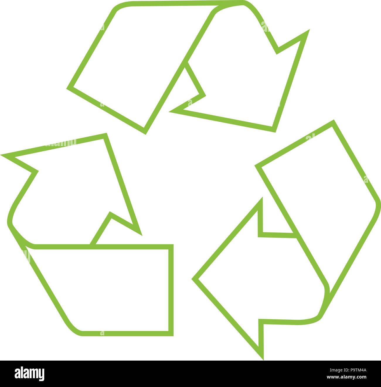 Icona del simbolo di riciclaggio - utilizzo di residui Illustrazione Vettoriale