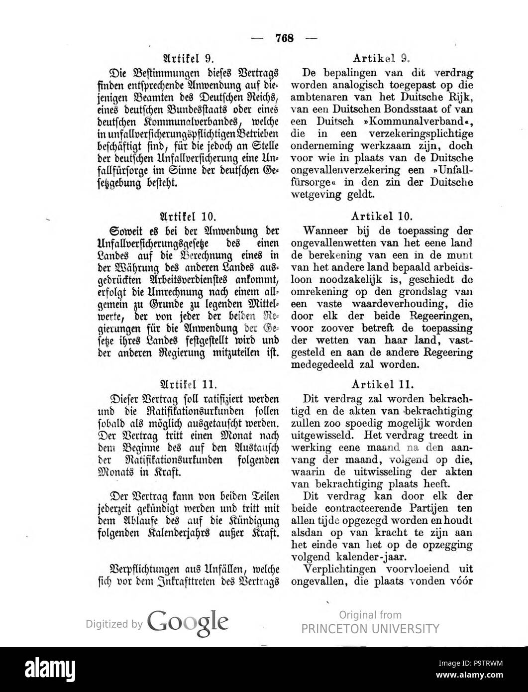 425 Deutsches Reichsgesetzblatt 1907 050 768 Foto Stock