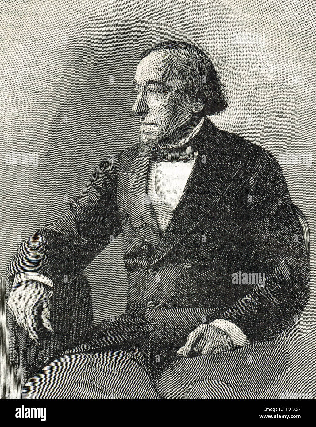 Benjamin Disraeli, Primo Ministro britannico, 1° Conte di Beaconsfield Foto Stock