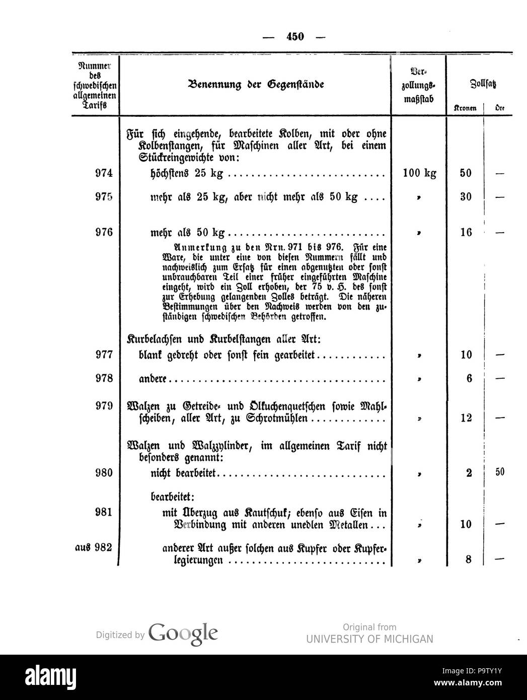 443 Deutsches Reichsgesetzblatt 1911 038 0450 Foto Stock