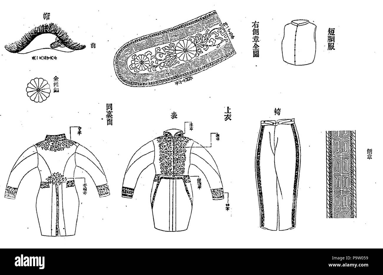 . ???: ??9???????? ??9?10?12???????125??? Inglese: Tipo 1876 Corte uniforme per Princes. ??9?10?12? 354 Corte uniforme per Princes 1876 Foto Stock