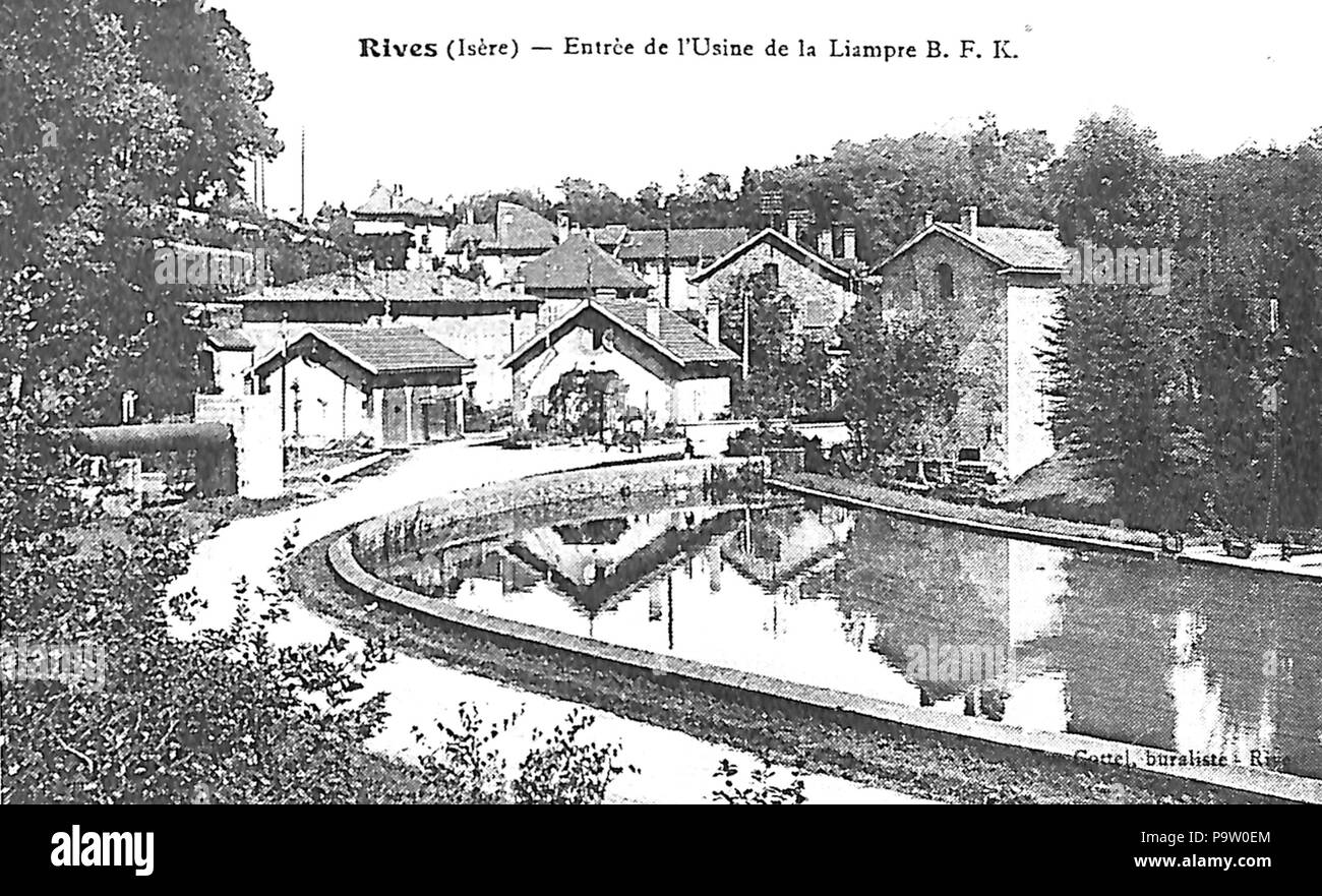 355 CP-Rives-Usine de la Liampre - BFK - P411 Foto Stock