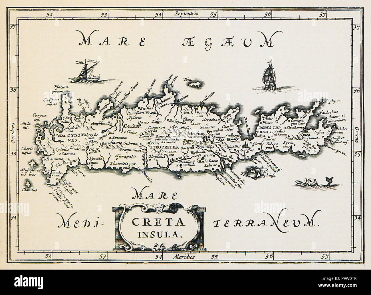 357 Creta insula - Laurenberg Johann - 1661 Foto Stock