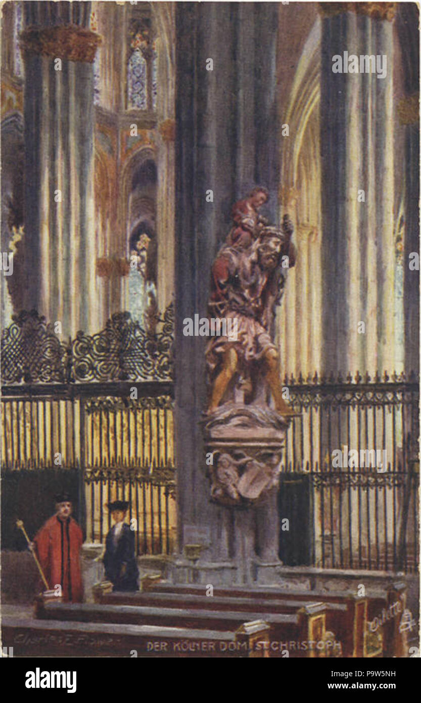 385 Der Kolner Dom, St. Christoph. 657 (BNI 419548) Foto Stock