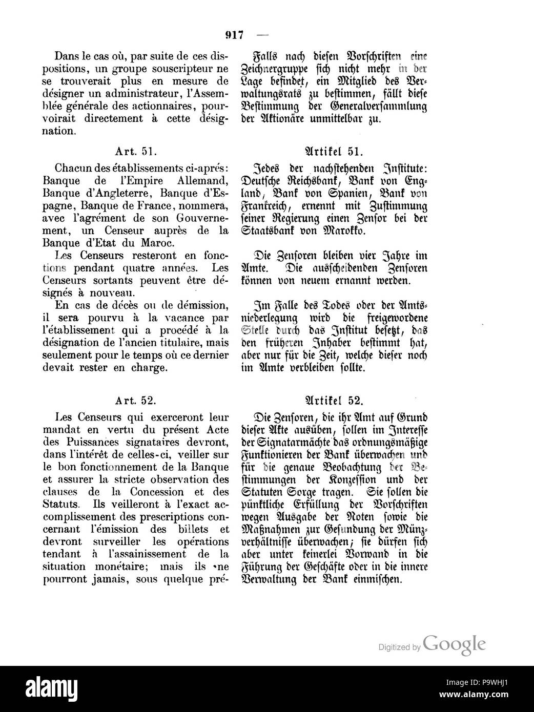 421 Deutsches Reichsgesetzblatt 1906 052 917 Foto Stock