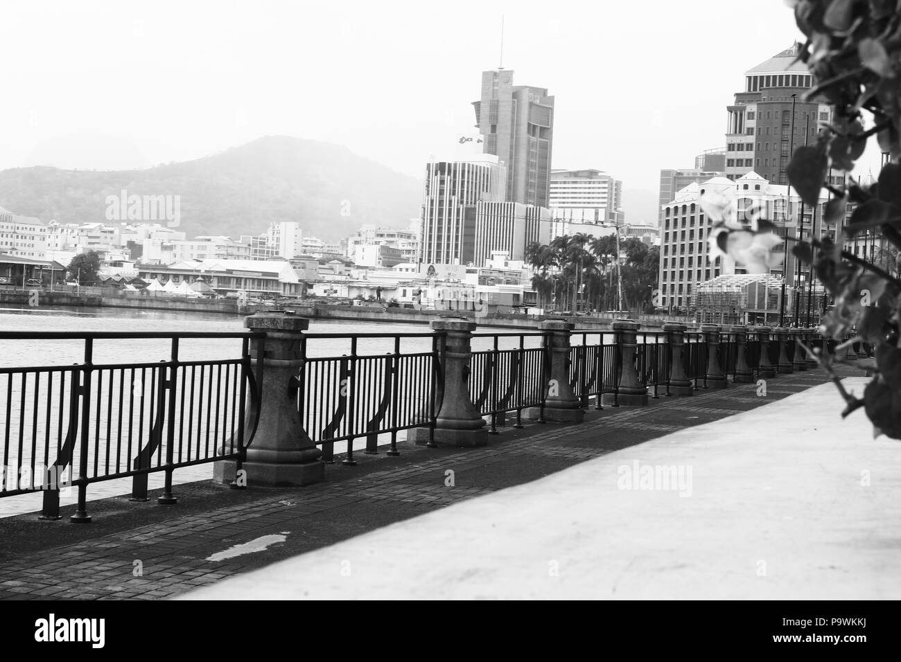 Le Caudan Waterfront è uno sviluppo commerciale in Port Louis, la capitale di Mauritius. Esso comprende negozi, servizi bancari, casinò, cinema Foto Stock