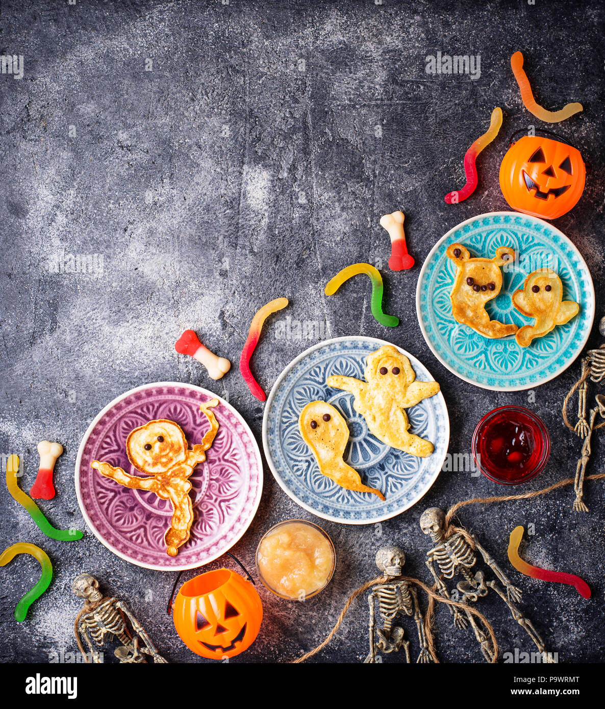 Halloween creative trattare frittelle fantasma Foto Stock