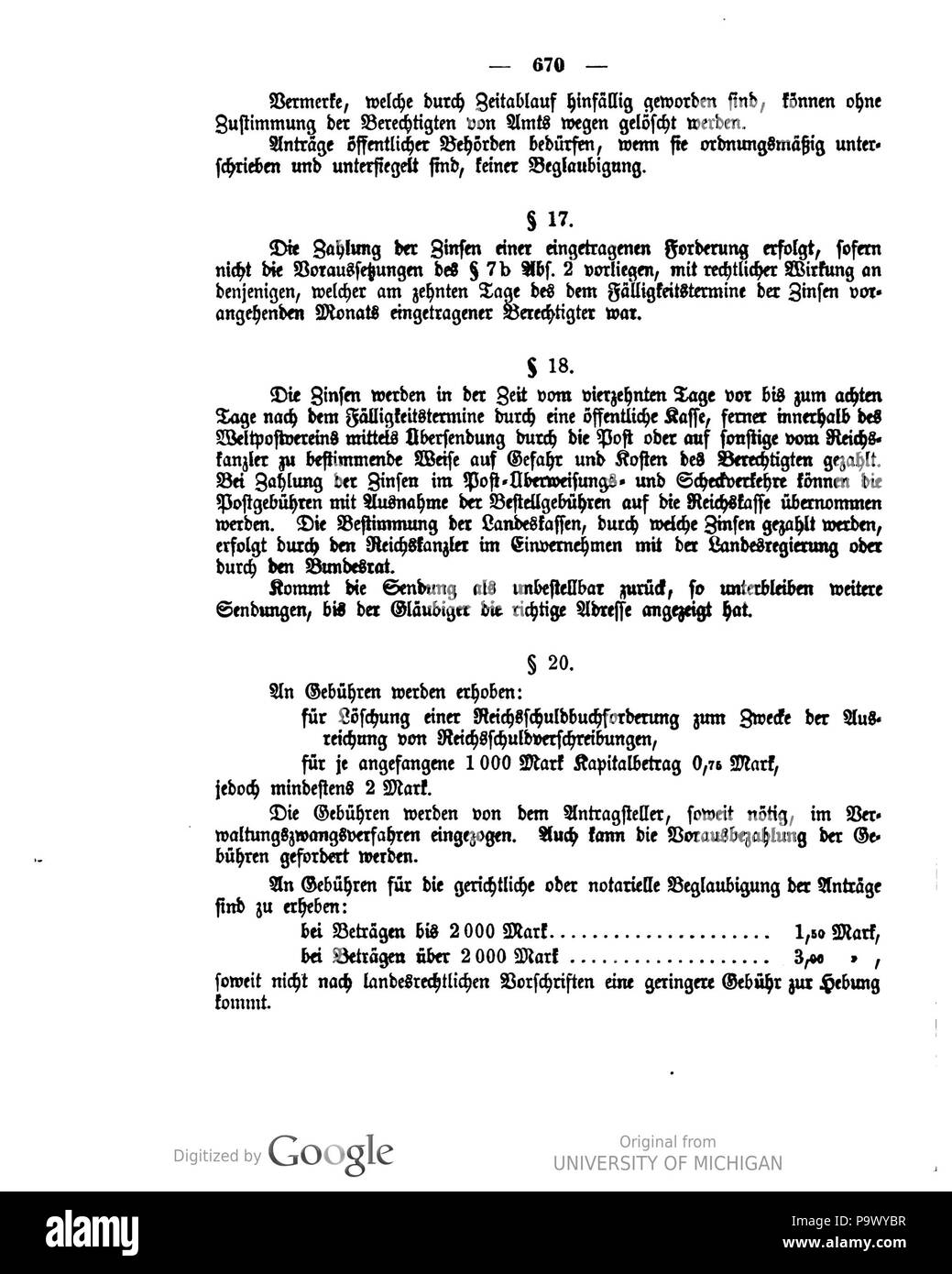 438 Deutsches Reichsgesetzblatt 1910 023 0670 Foto Stock