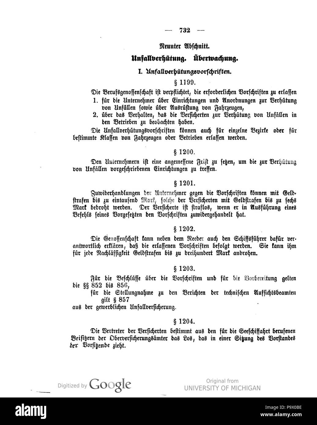 445 Deutsches Reichsgesetzblatt 1911 042 0732 Foto Stock