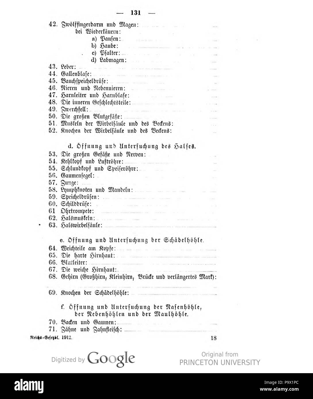 448 Deutsches Reichsgesetzblatt 1912 002 131 Foto Stock