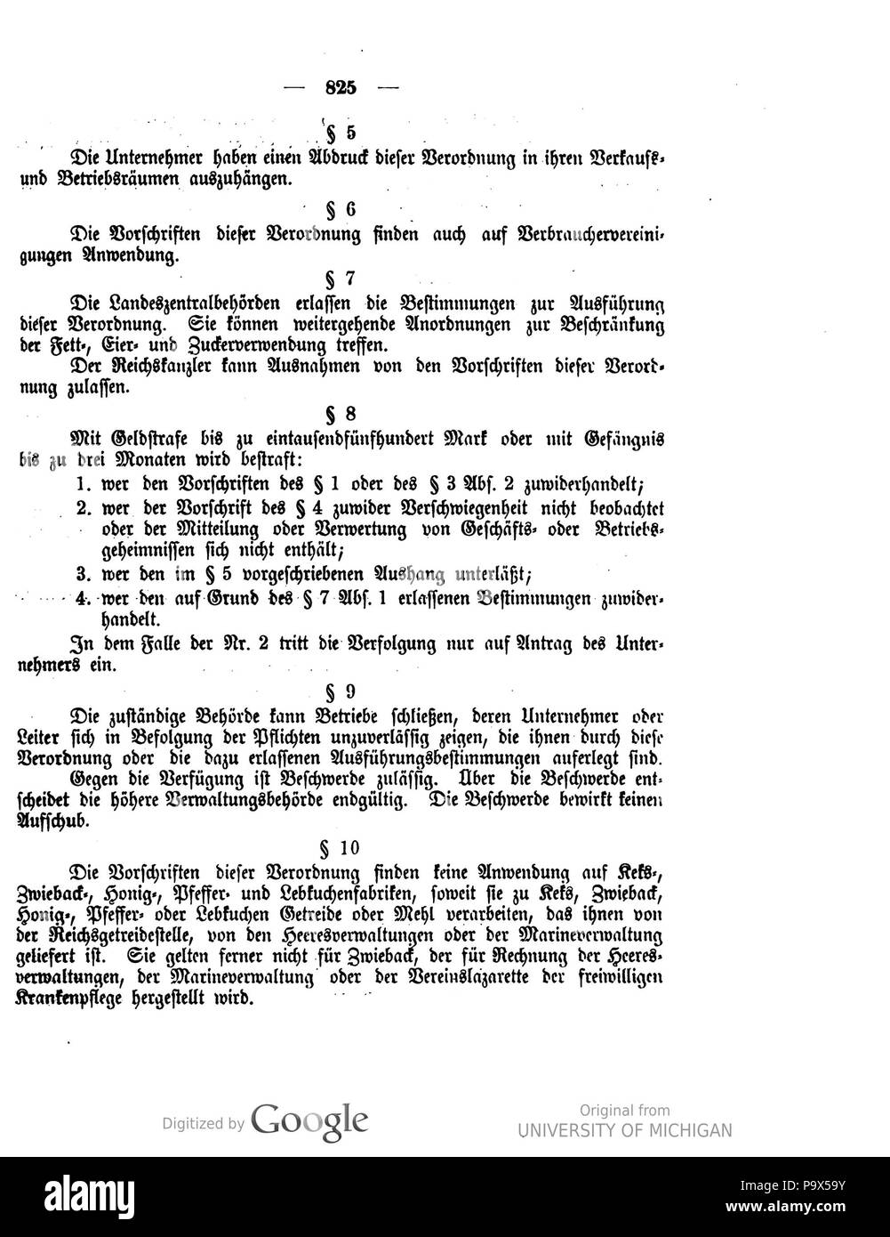 462 Deutsches Reichsgesetzblatt 1915 182 825 Foto Stock