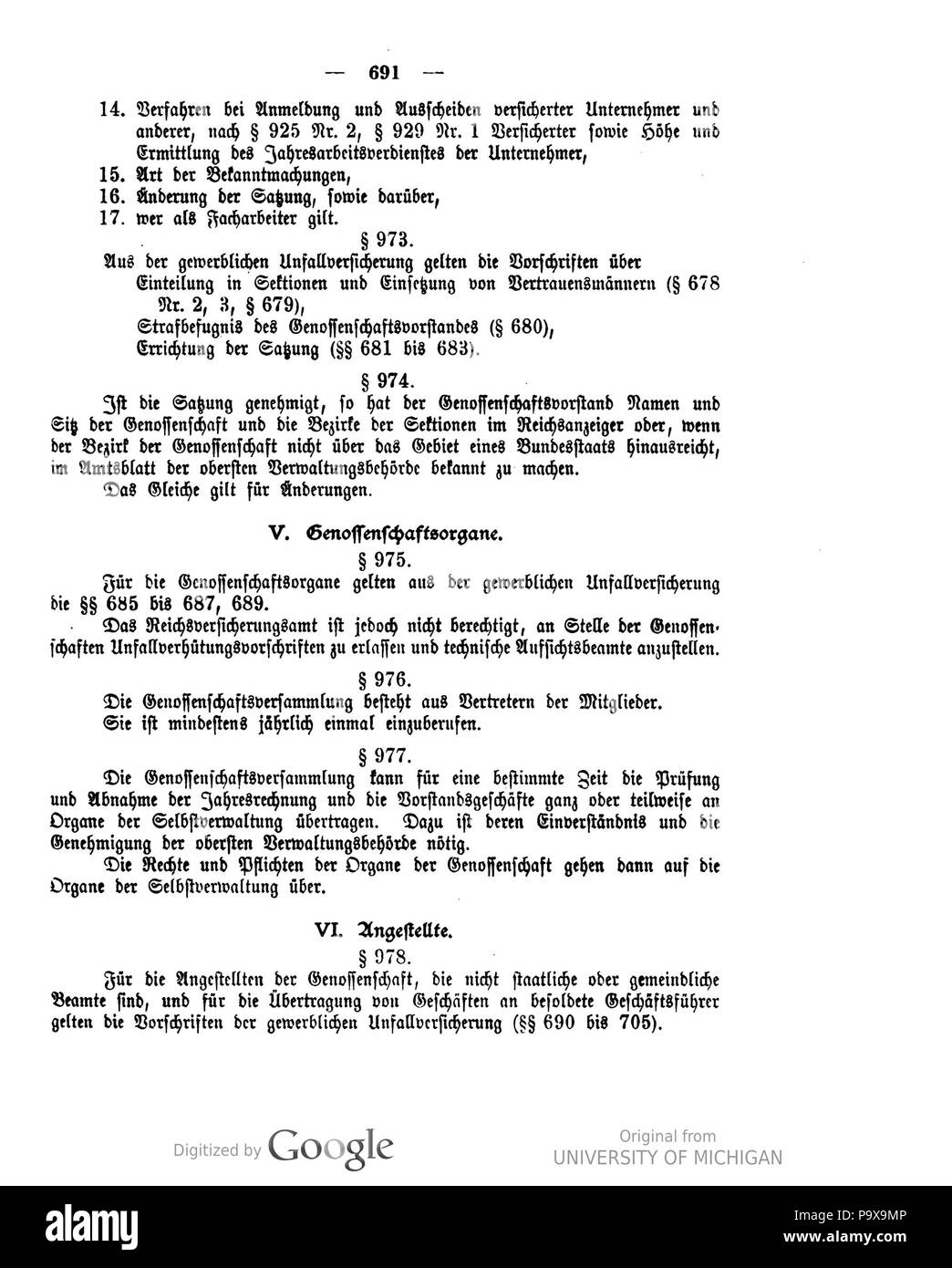444 Deutsches Reichsgesetzblatt 1911 042 0691 Foto Stock