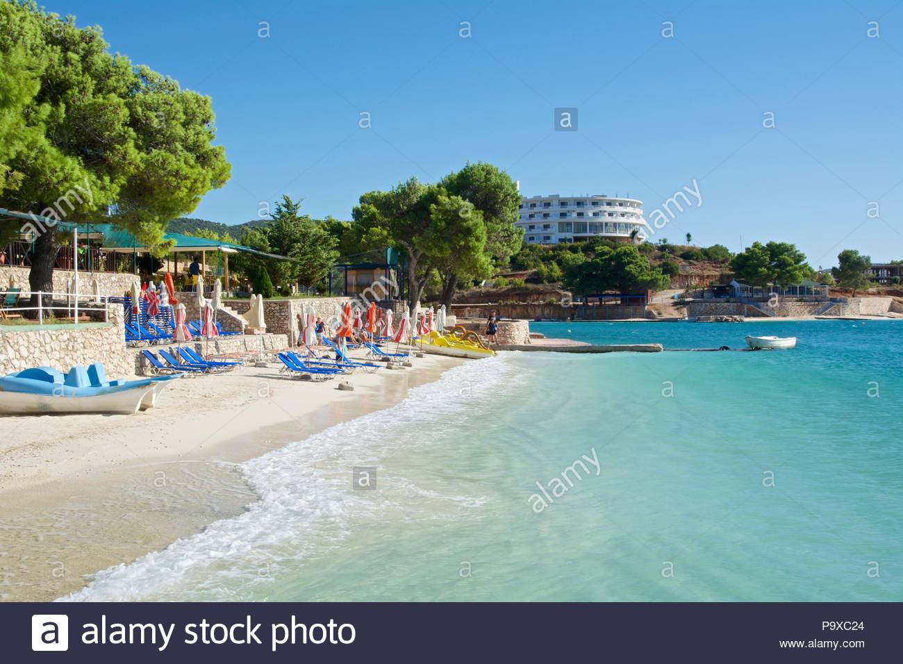 Ksamil Spiaggia Vicino Saranda Albania Foto Immagine Stock