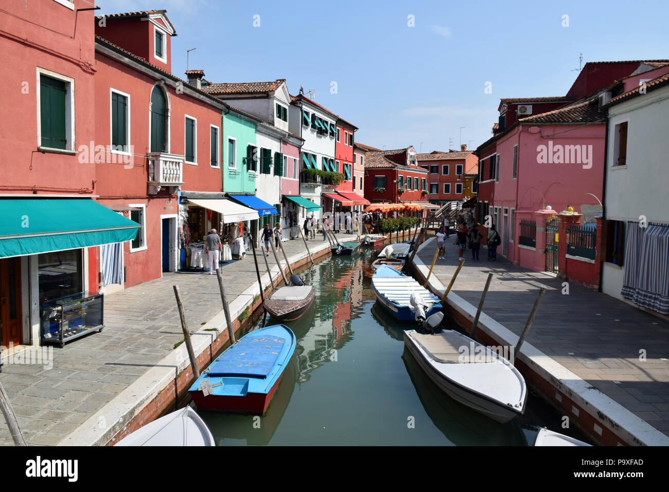 Paesaggio di Burano Venezia Italia Foto Stock