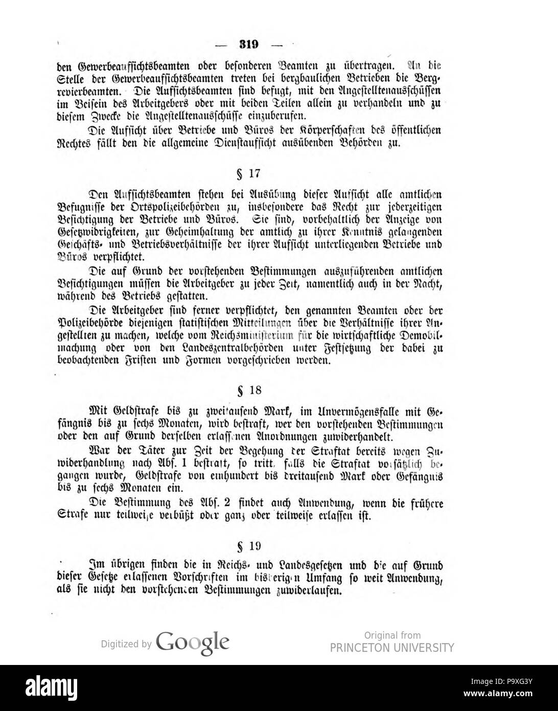 488 Deutsches Reichsgesetzblatt 1919 061 0319 Foto Stock
