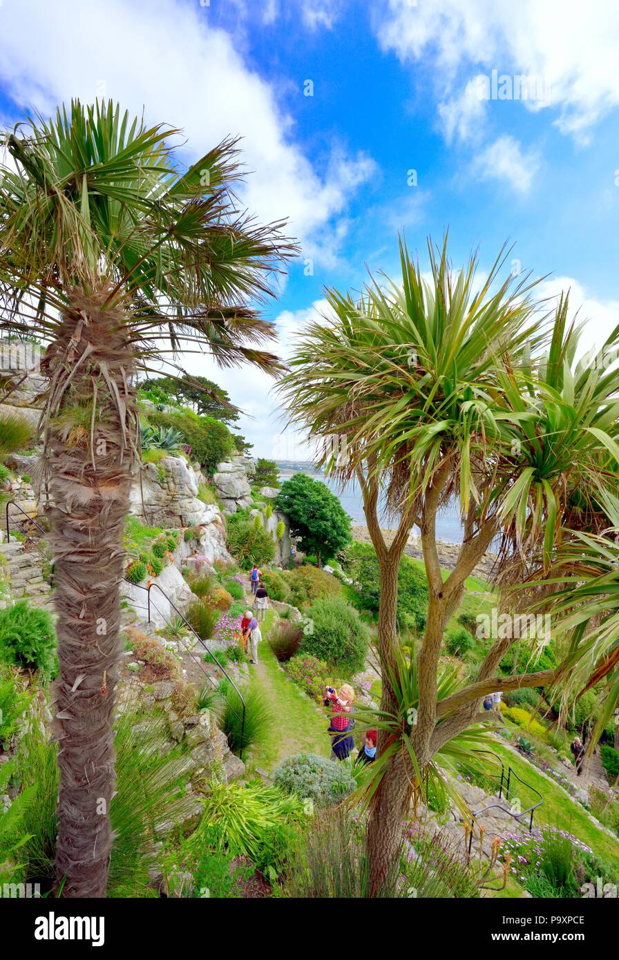 St Michael's Mount gardens,Karrek Loos yn Koos,Marazion,Cornwall,l'Inghilterra,uk Foto Stock