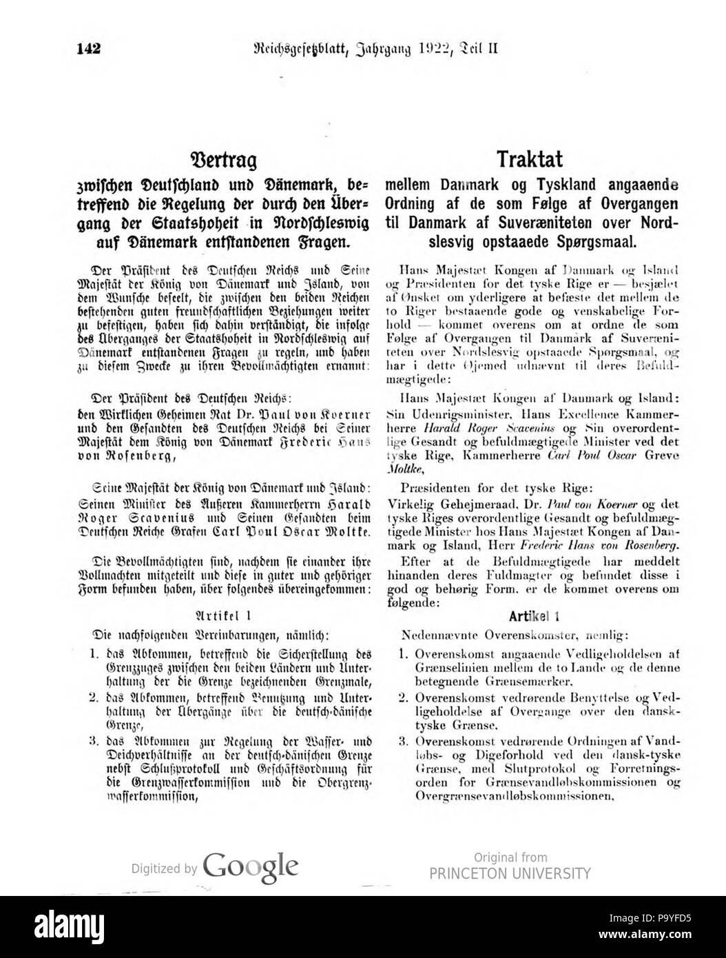 526 Deutsches Reichsgesetzblatt 22T2 009 0142 Foto Stock