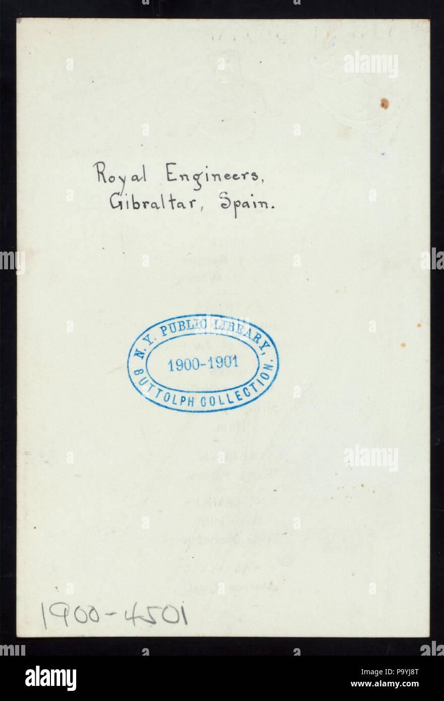 561 LA CENA (detenute da) Royal Engineers (a) "Gibilterra, Spagna" ( ) (NYPL ADE-274739-4000011056) Foto Stock