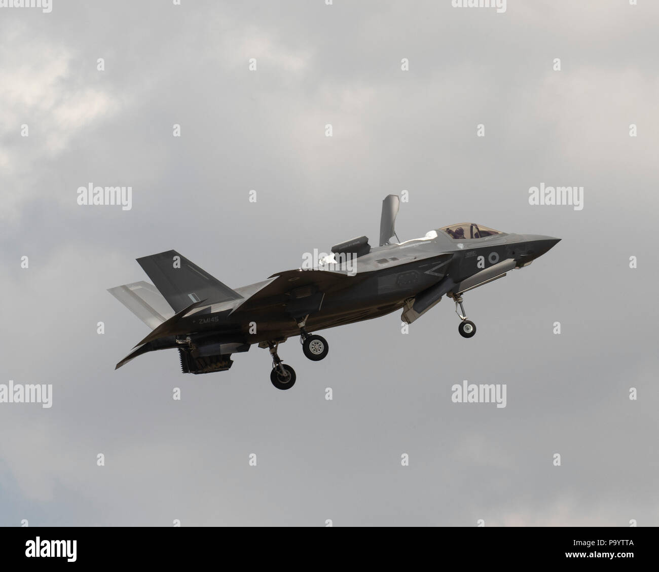 RAF F-35B Lightning II multirole jet stealth fighter battenti al 2018 Royal International AirTattoo Foto Stock