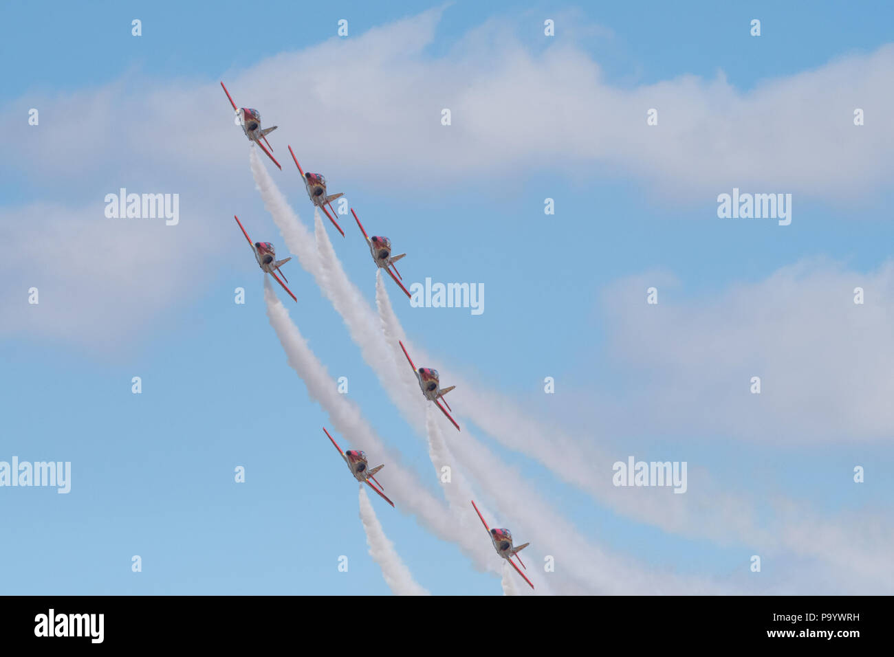Il Royal International Air Tattoo, RAF Fairford, Gloucestershire, UK. Il 15 luglio 2018. Regno Unito: meteo il caldo record attrae folle di oggi. Il Foto Stock