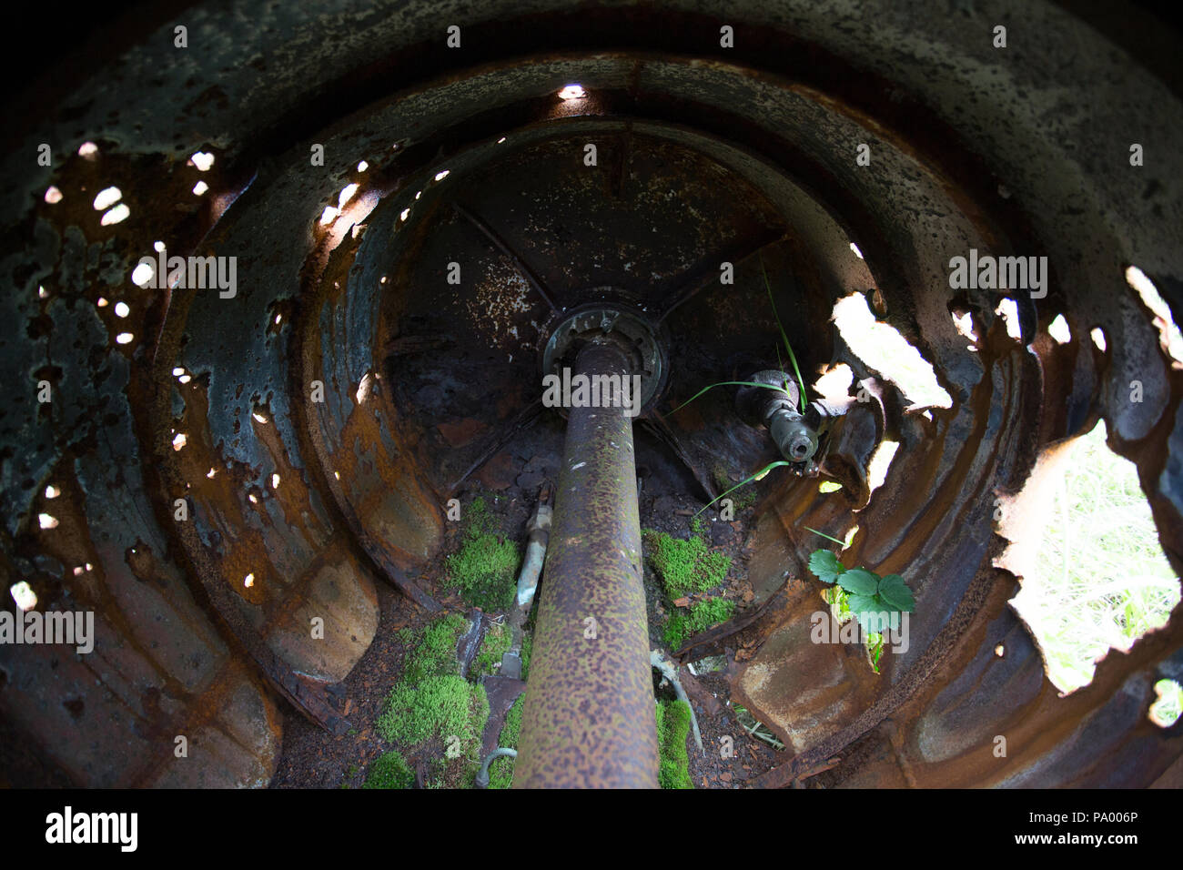 Giapponese tipo ko-hyoteki midget submarine sull isola di Kiska. Foto Stock