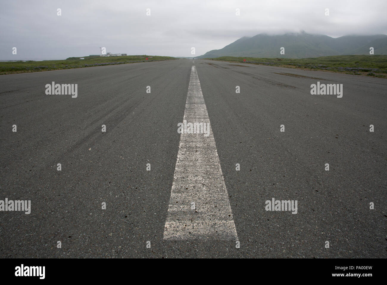 In prossimità della pista di aeroporto, Attu, isole Aleutian, Alaska Foto Stock