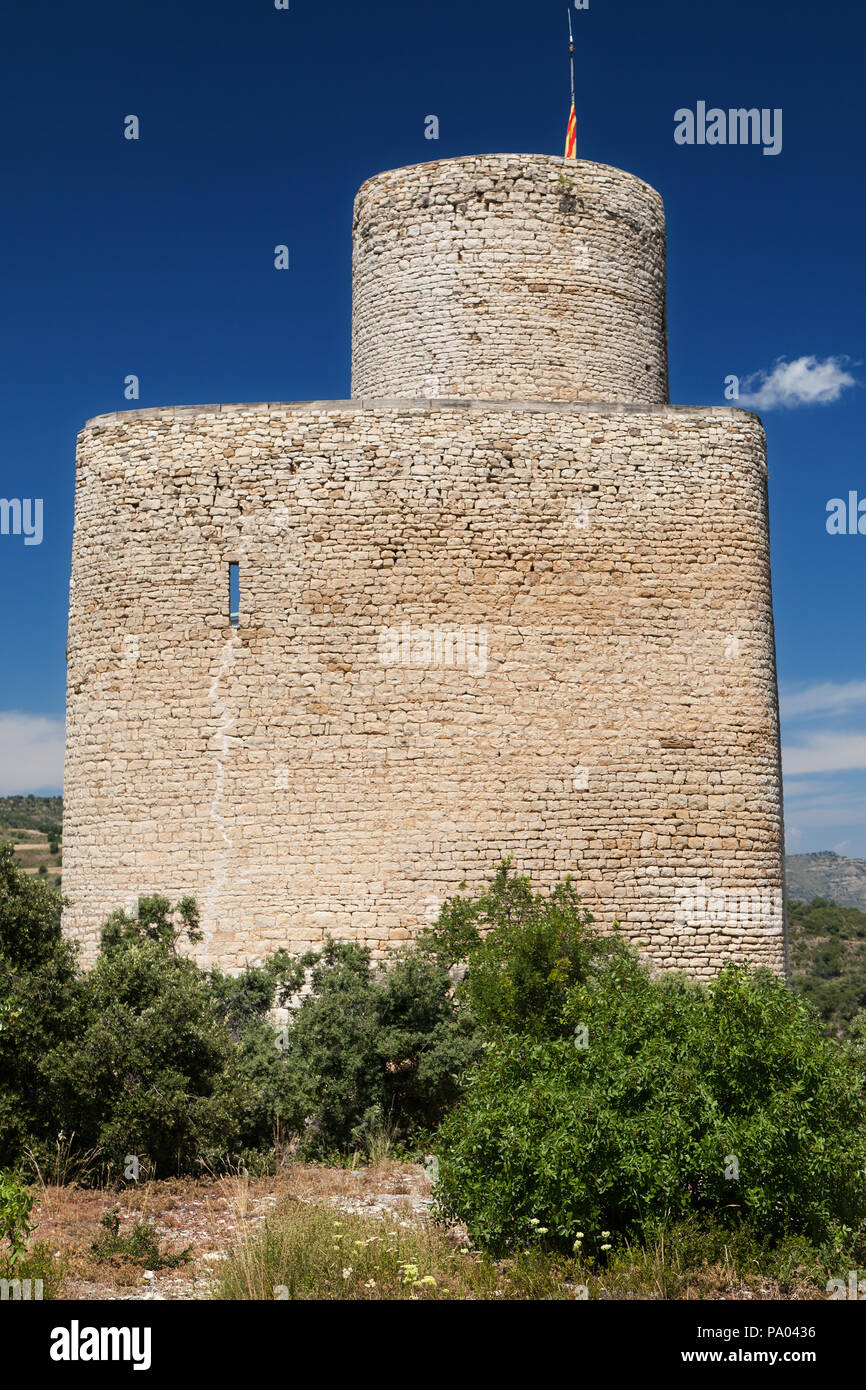 Mur castello in Lleida, in Catalogna. Foto Stock