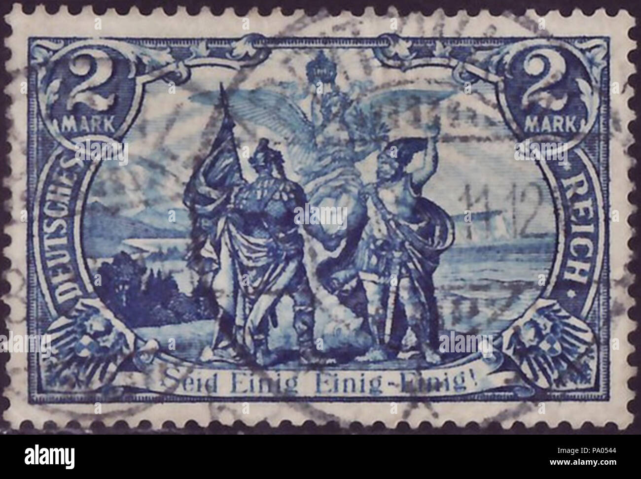 588 DR 1902 MiNr082un pmPritzwalk B002 Foto Stock