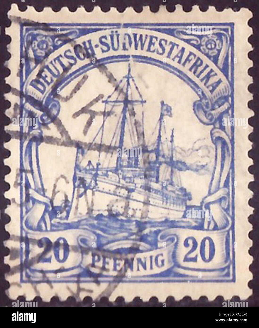 591 DRCol 1900 SWA MiNr014 B002 Foto Stock