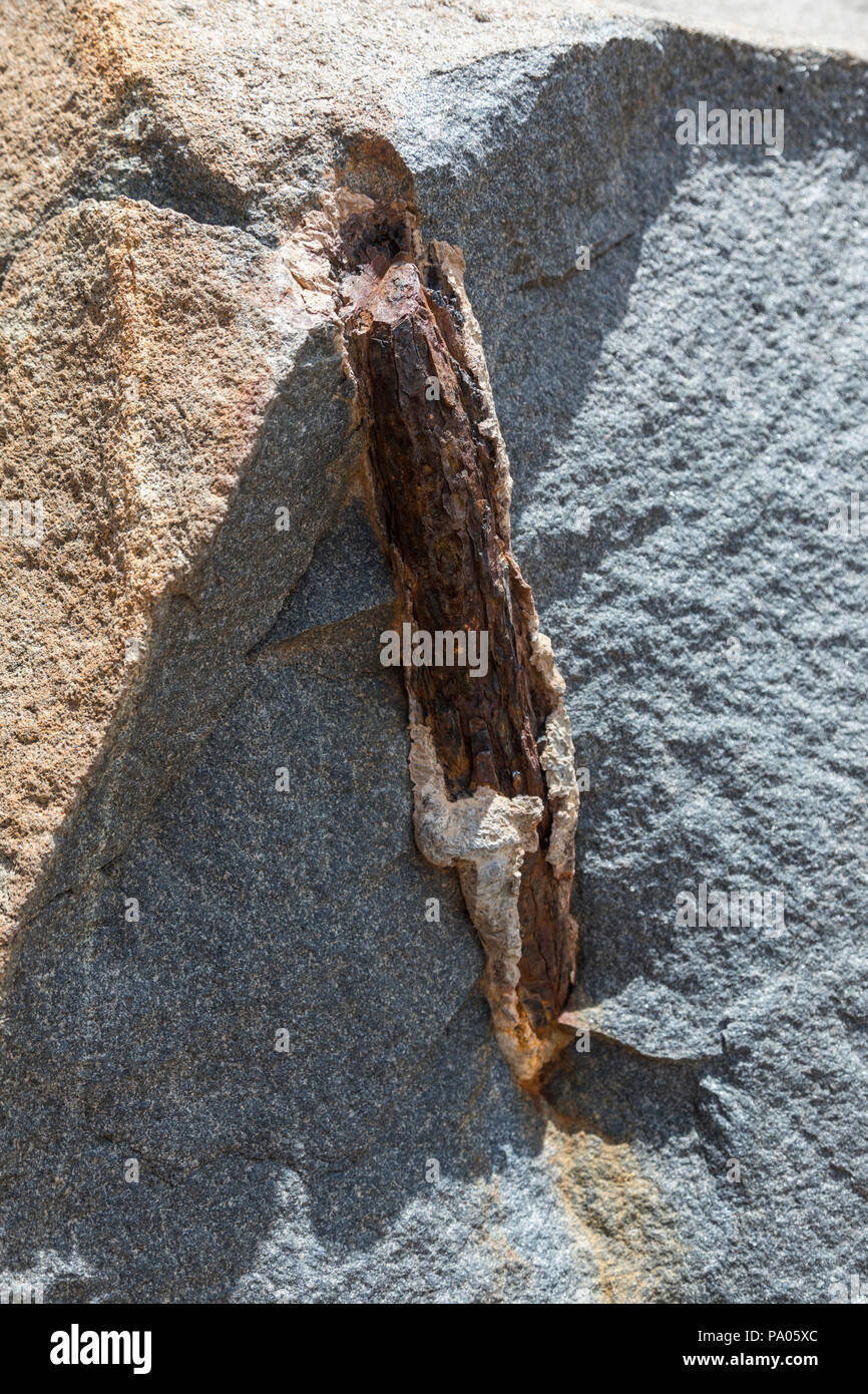Foro di Blast - Bushiribana Gold Mine - una nazionale storico sito culturale, Aruba, dei Caraibi Foto Stock