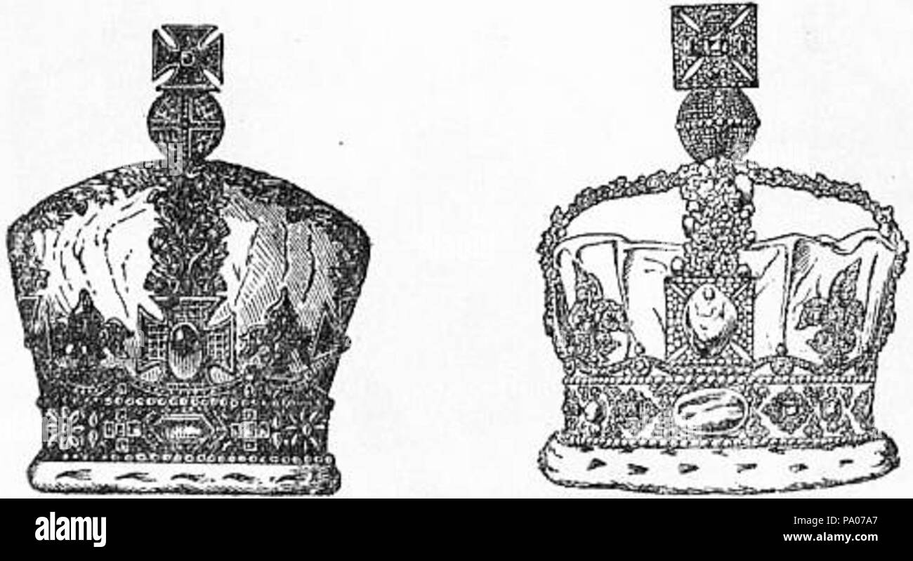 602 EB1911 Corona - Figg. 18 &AMP; 20 - Incoronazione corone della Regina Victoria e il re Edoardo VII Foto Stock