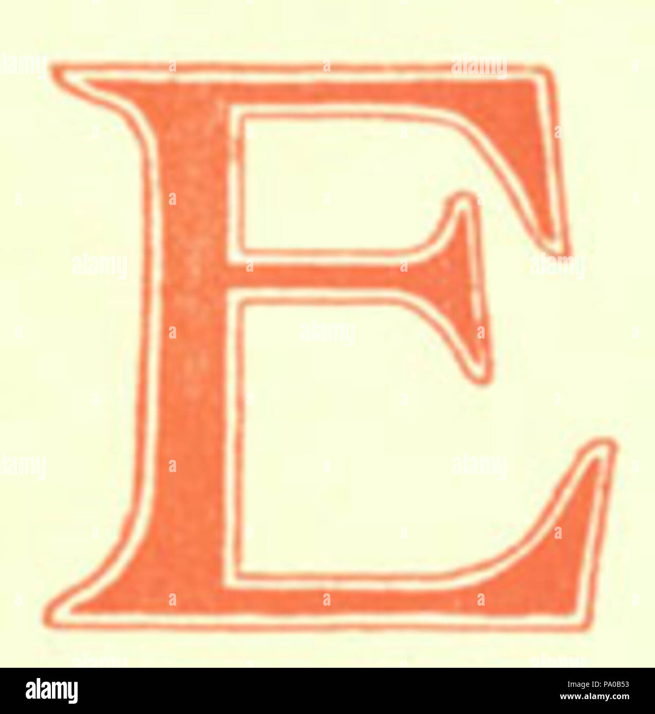 639 Fancy lettera E (1) Foto Stock