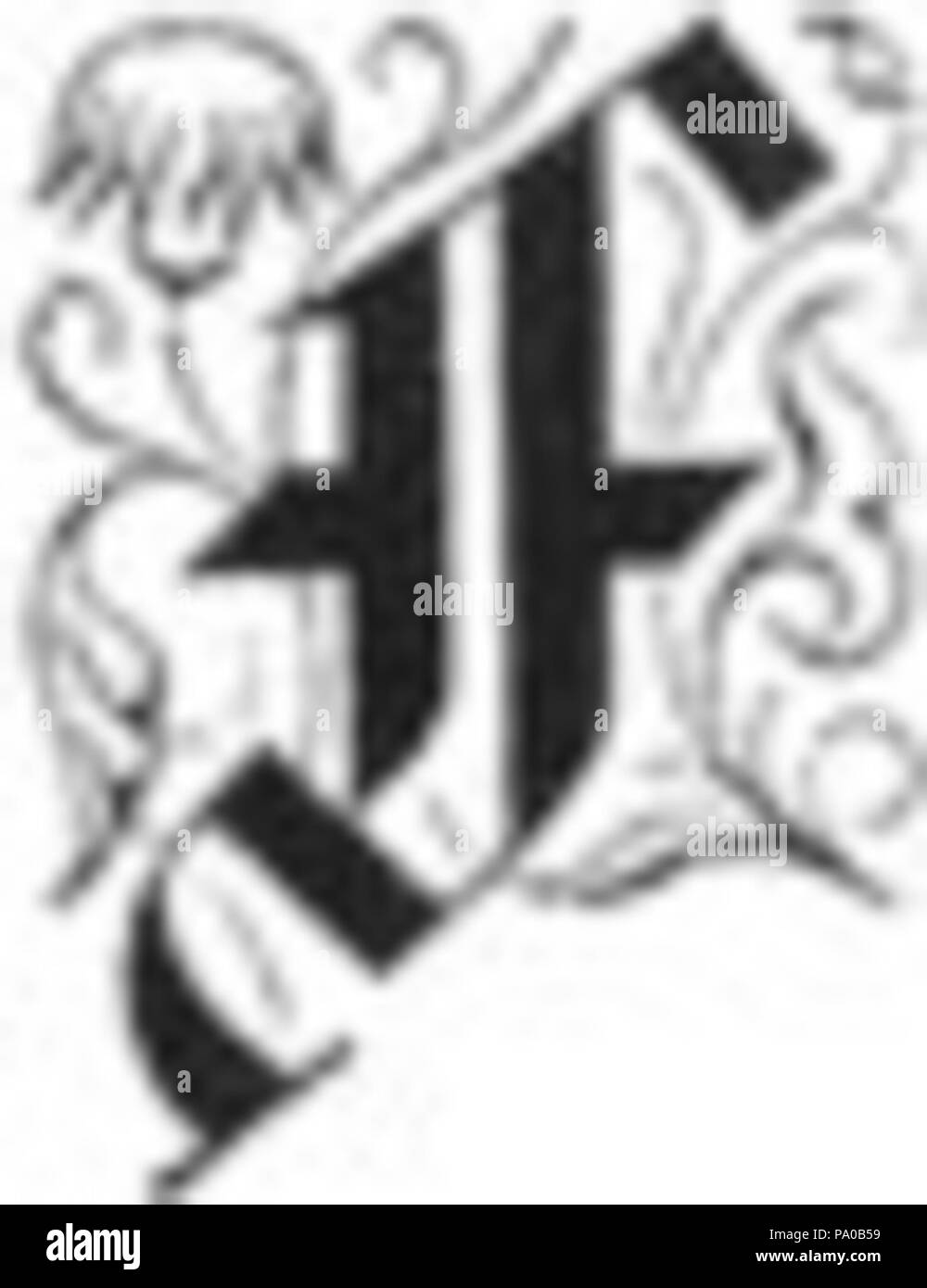 639 Fancy Lettera F (1) Foto Stock