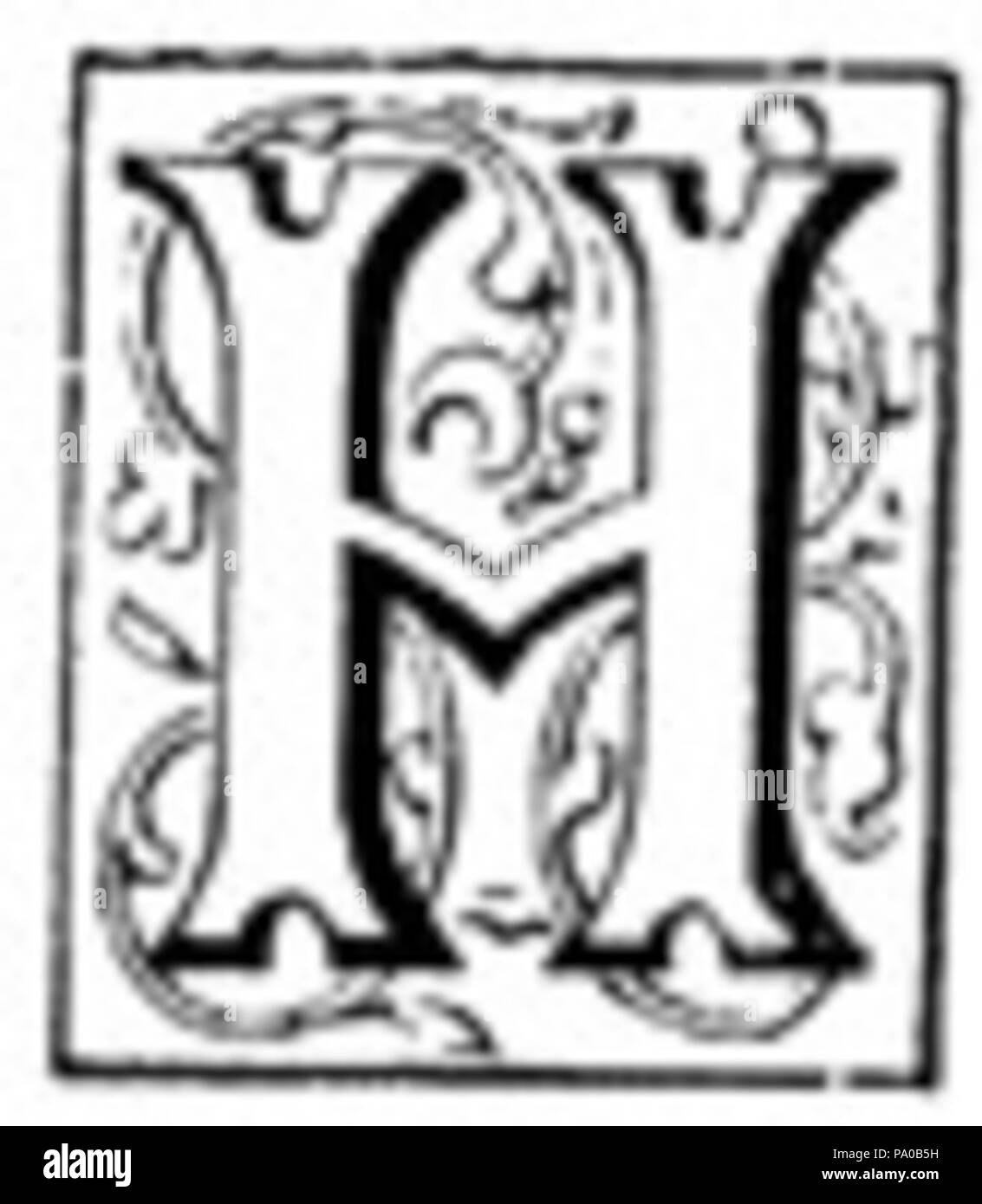 639 Fancy lettera H (3) Foto Stock