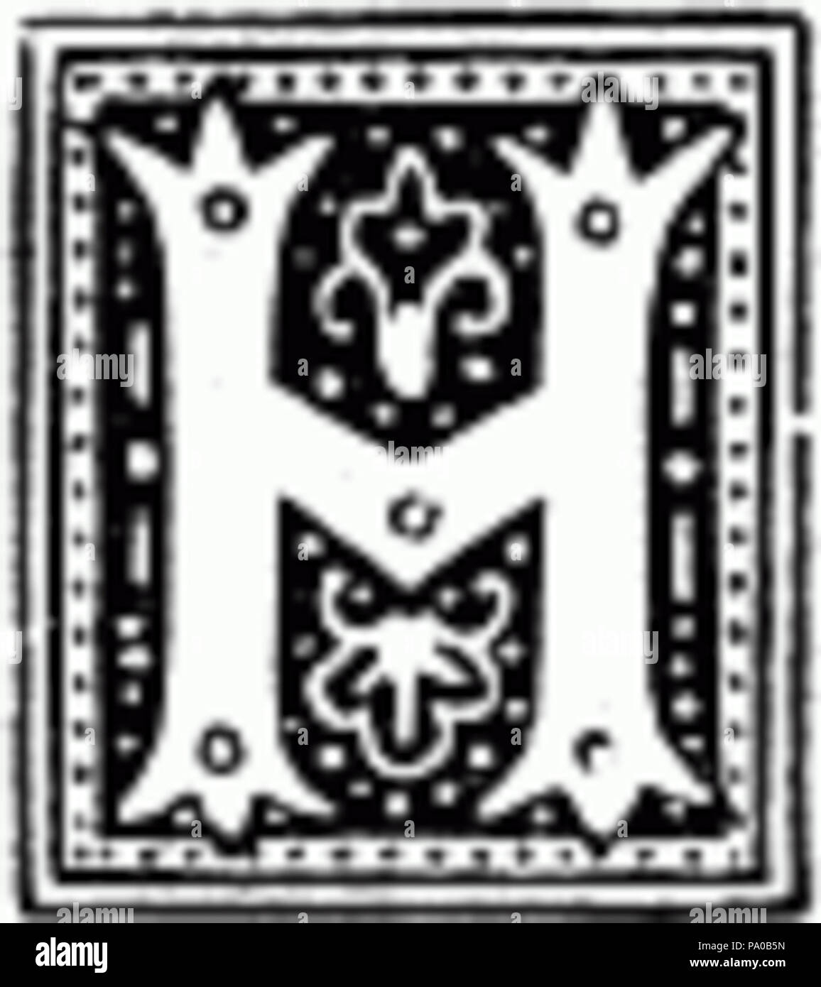 639 Fancy lettera H immagine Foto Stock