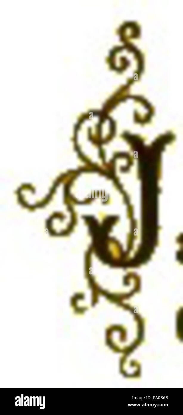 639 Fancy lettera J (1) Foto Stock