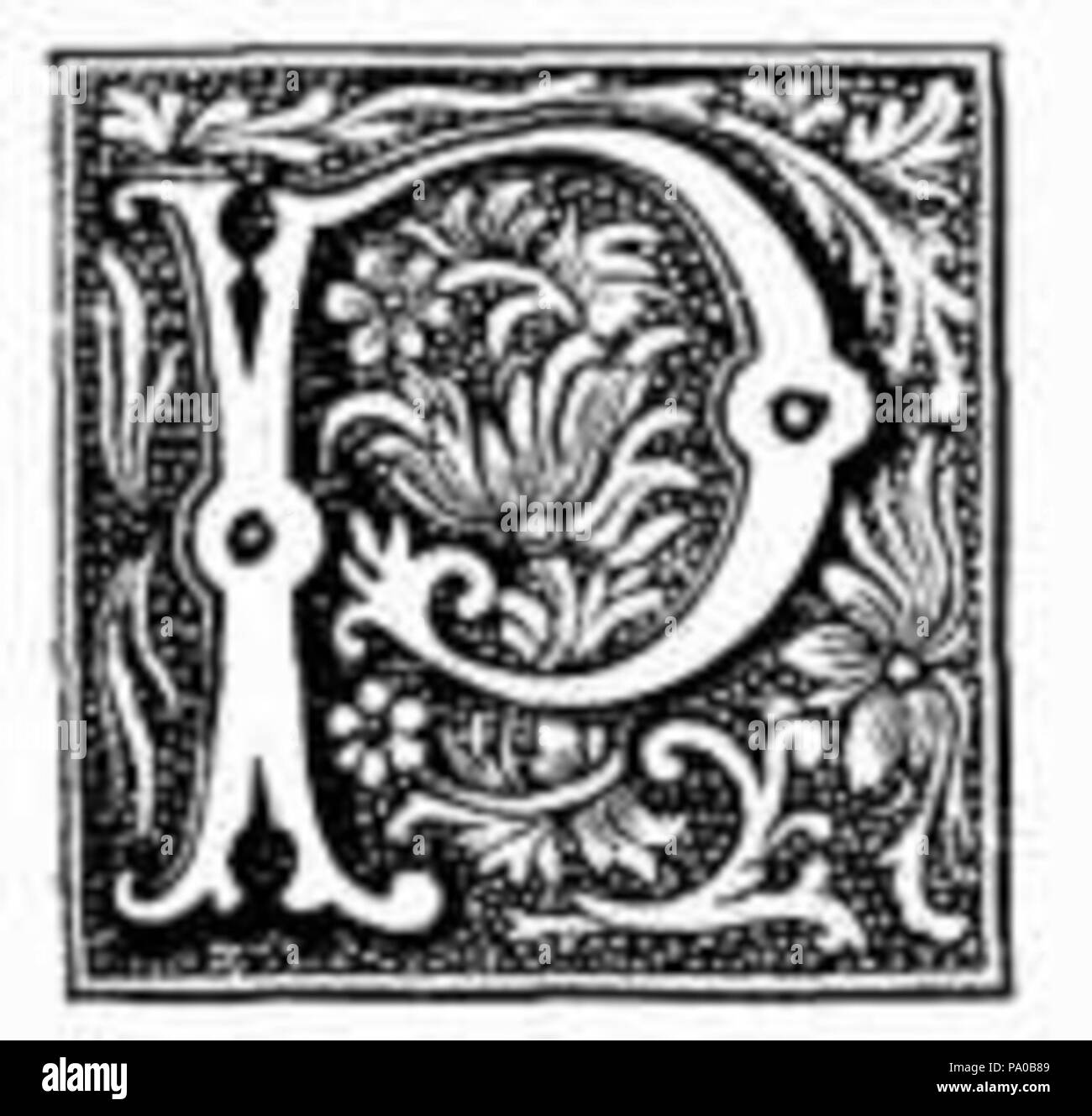 639 Fancy Lettera P immagine Foto Stock