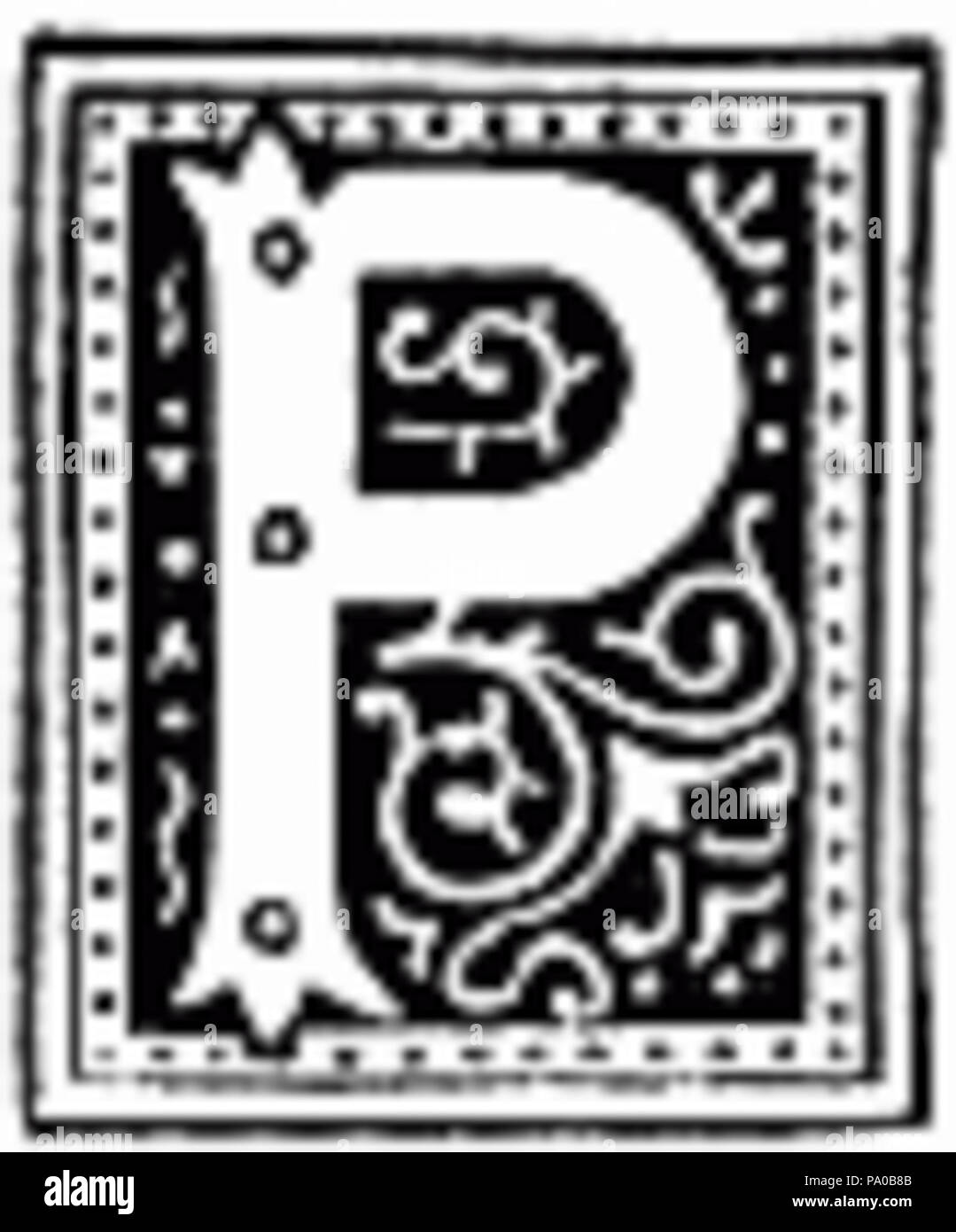 639 Fancy Lettera P immagine Foto Stock