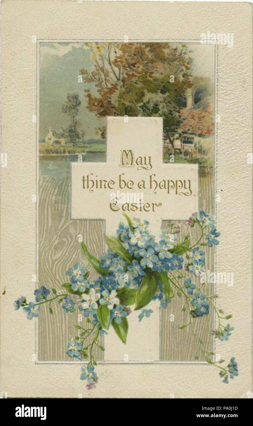 . Inglese: il retro della carta, questa scheda è un campione della nostra serie S536 con solido oro e argento sfondi nella ricca annaffiato effetto seta. Grande assortimento. Pranzo 50 NO-due uguali in una bella scatola con Display speciale appendiabiti. Prezzo 45c. per scatola, postpagato. 25 campioni 25c. Vedere gli allegati supplemento per illustrazione e piena despription. Indirizzo, Whitten & Dennison, l'ordine di posta scheda Post House, West Bethel Maine . Data sconosciuta 599 cartolina di Pasqua campione da Whitten e Dennison, possono essere tuoi una felice Pasqua (BNI 422539) Foto Stock