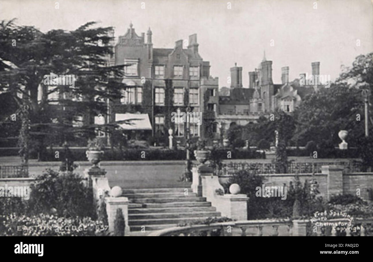 600 Easton Lodge e giardino italiano pre-1918 Foto Stock