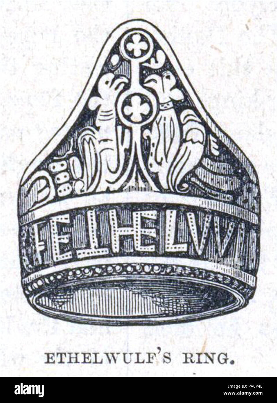 628 Ethelwulf dell anello - Illustrazione da Cassell della storia dell'Inghilterra - Secolo Edition - pubblicato circa 1902 Foto Stock